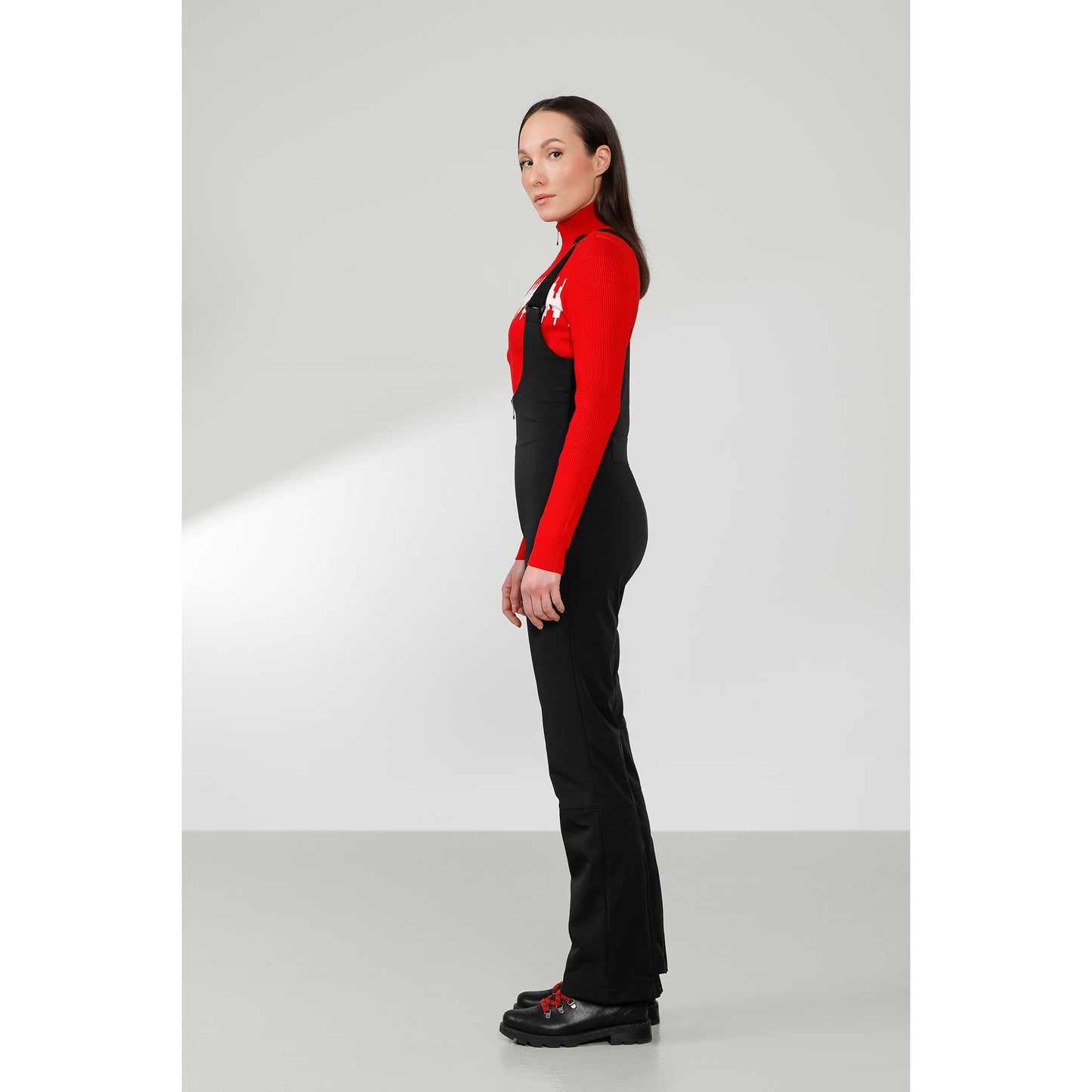 Poivre Blanc Women's Ski Bib Pants in Black 0824