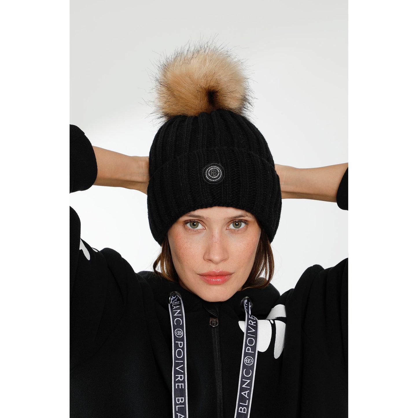 Poivre Blanc Women's Beanie Hat in White 6182