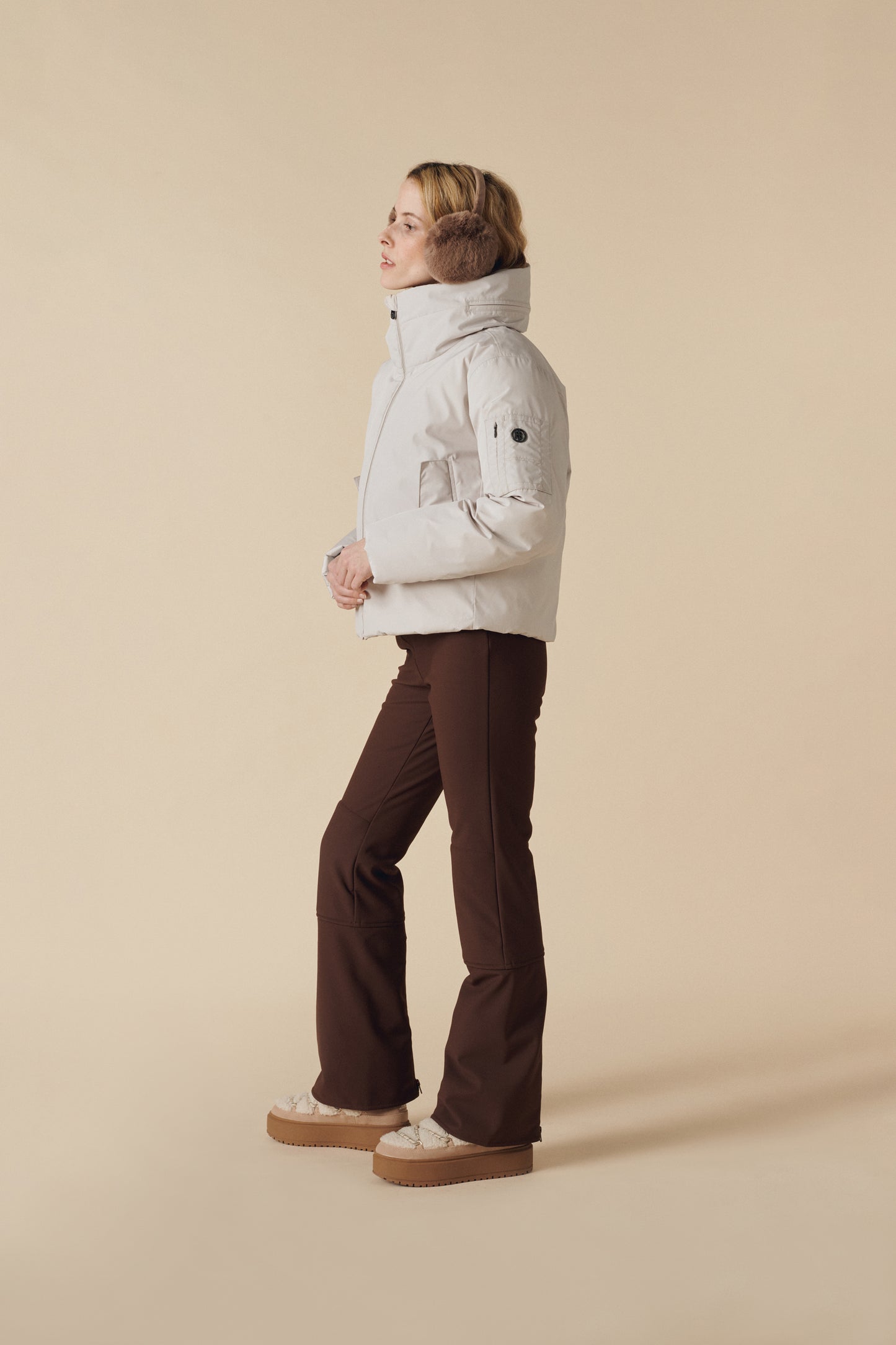 Women's Ski Flight Jacket in Mineral Grey 1002