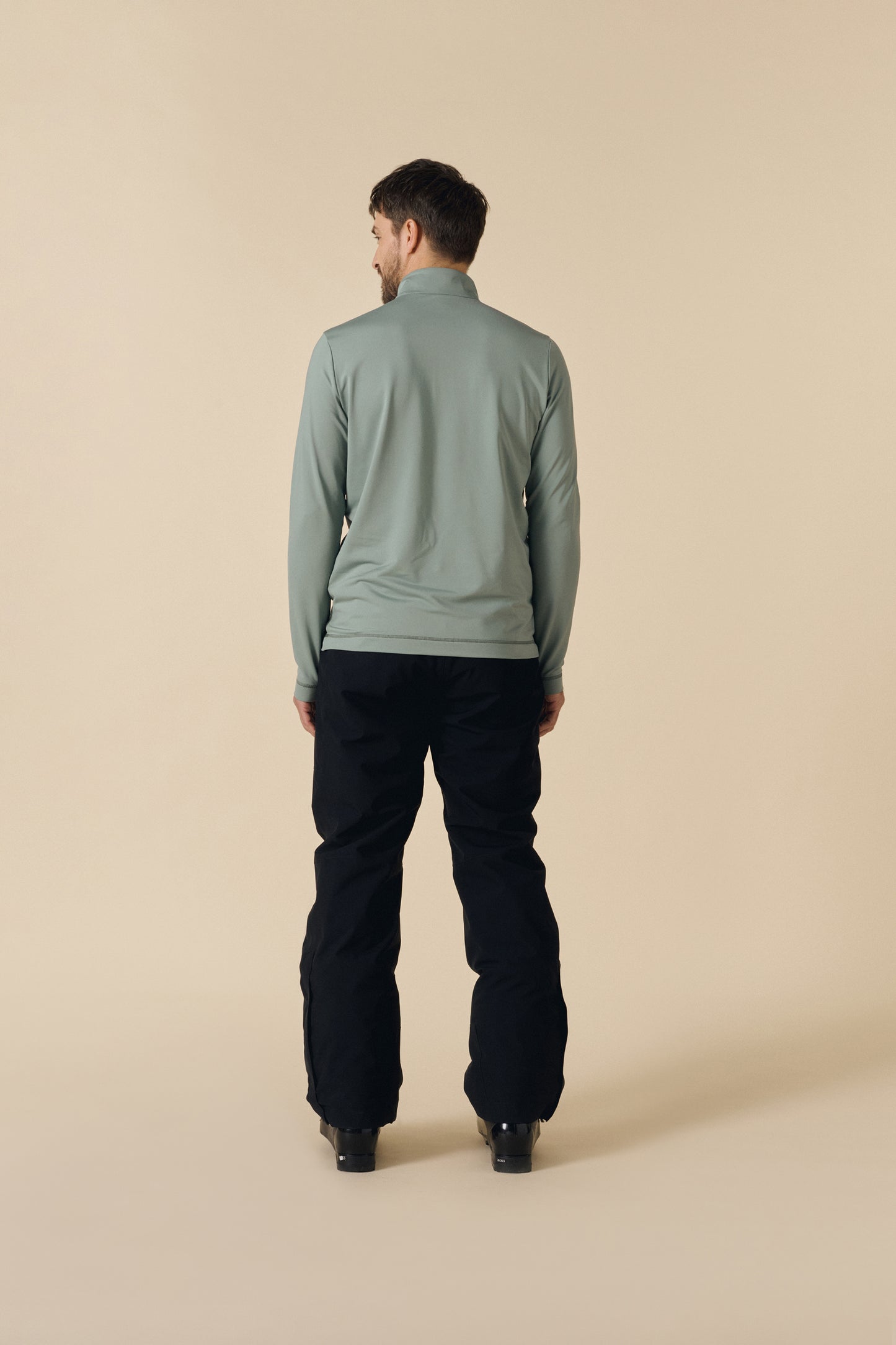 Poivre Blanc Men's Ski Mid Layer in Lichen Green