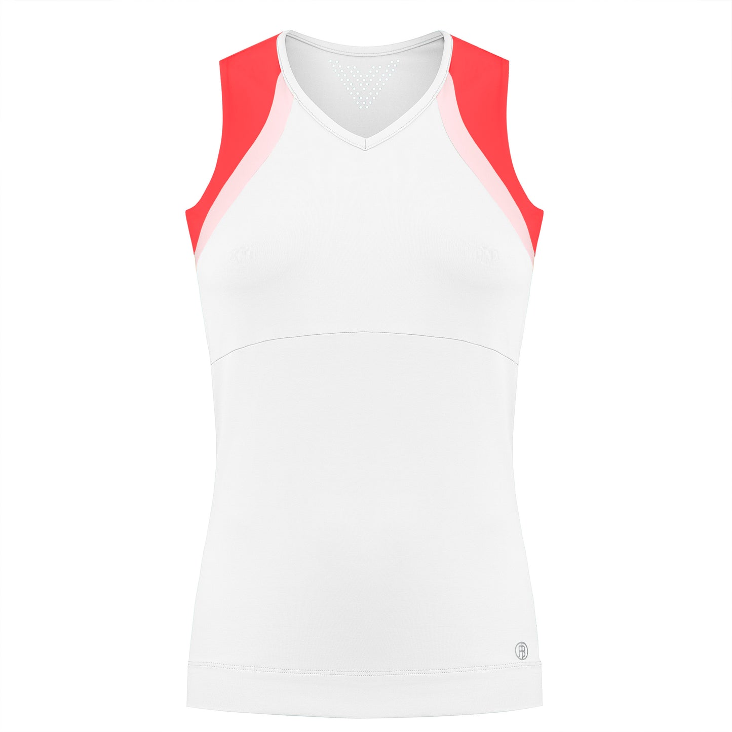 Women's Tennis / Padel Tank Top in White/Spritz Red 4801