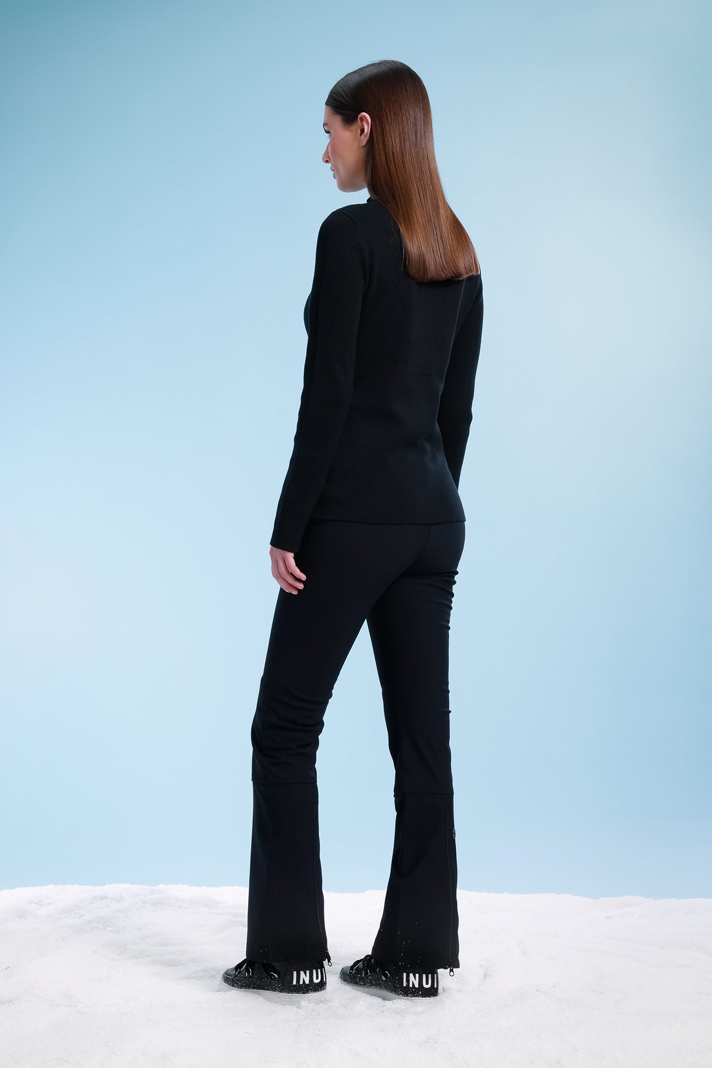 Poivre Blanc Women's knit Sweater in Black 3540