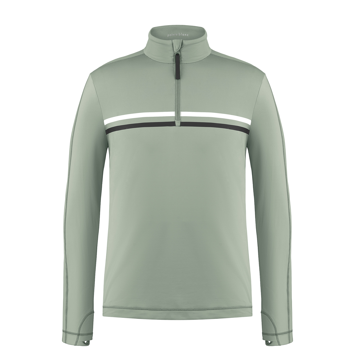 Poivre Blanc Men's Ski Mid Layer in Lichen Green