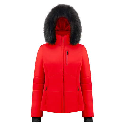 Women's Stretch Ski Jacket Scarlet Red 0802