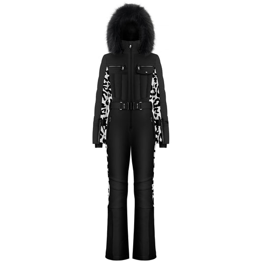Poivre Blanc Women's all-in-one suit in Leopard Black 0831