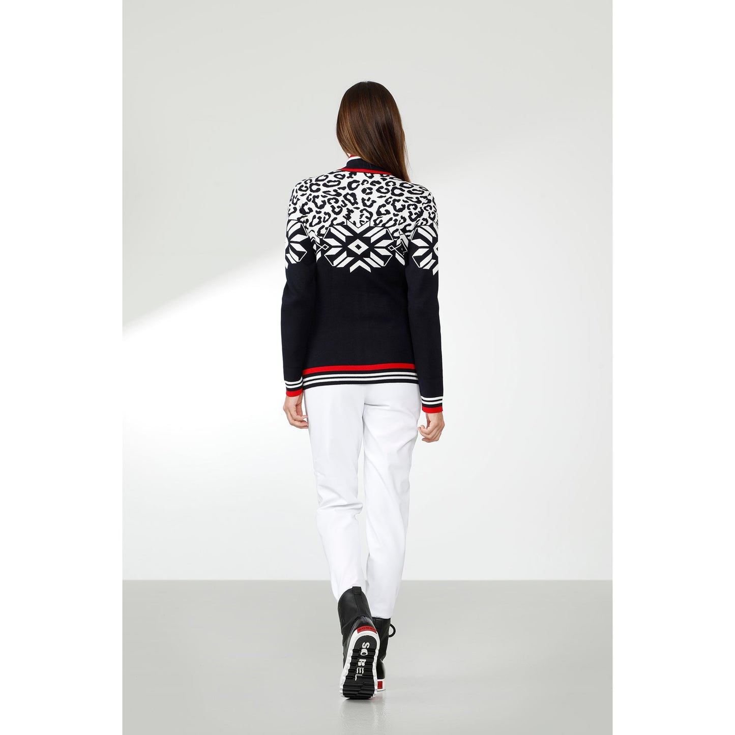 Poivre Blanc Women's Knit Jacket in Scarlet Red 3501