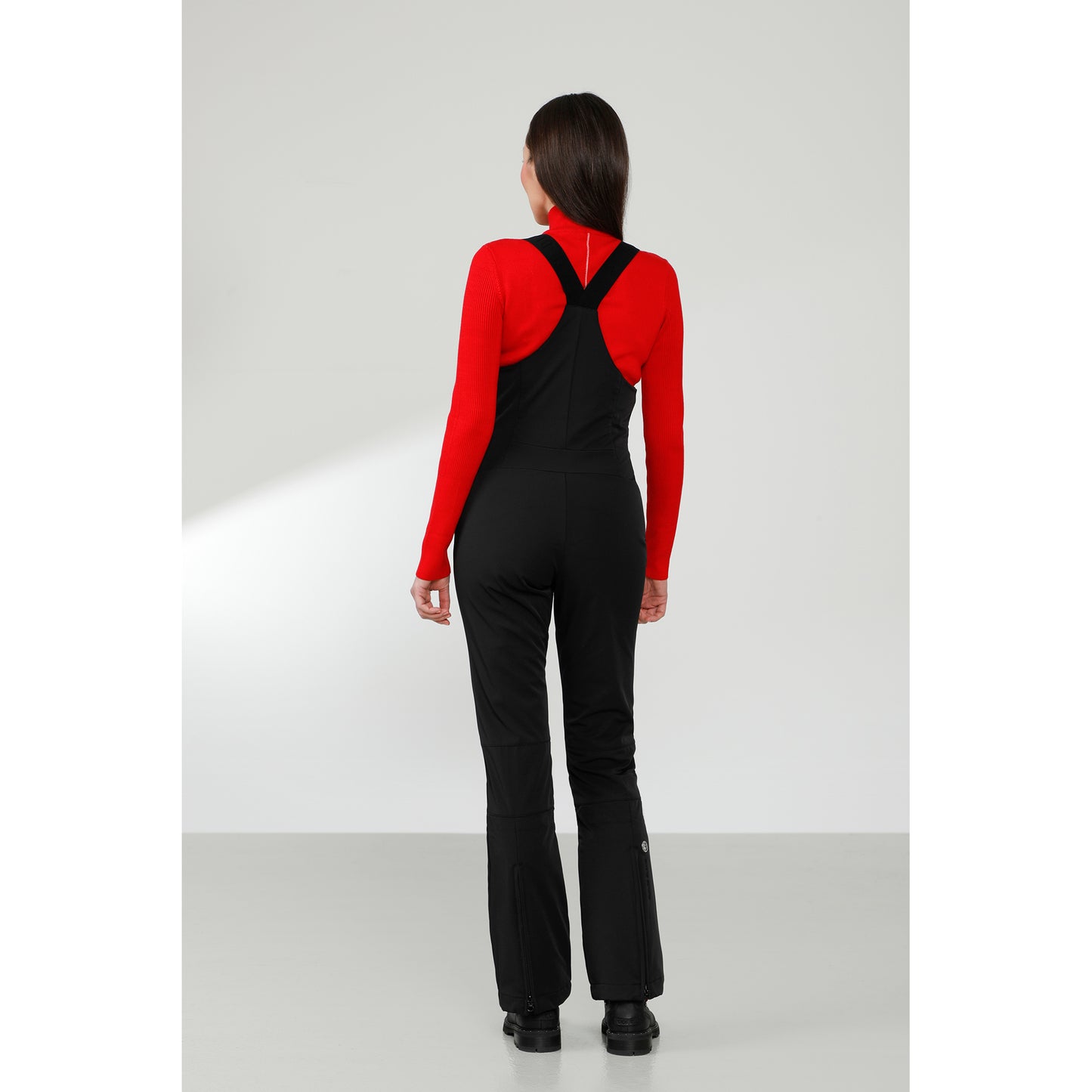 Poivre Blanc Women's Ski Bib Pants in Black 0824