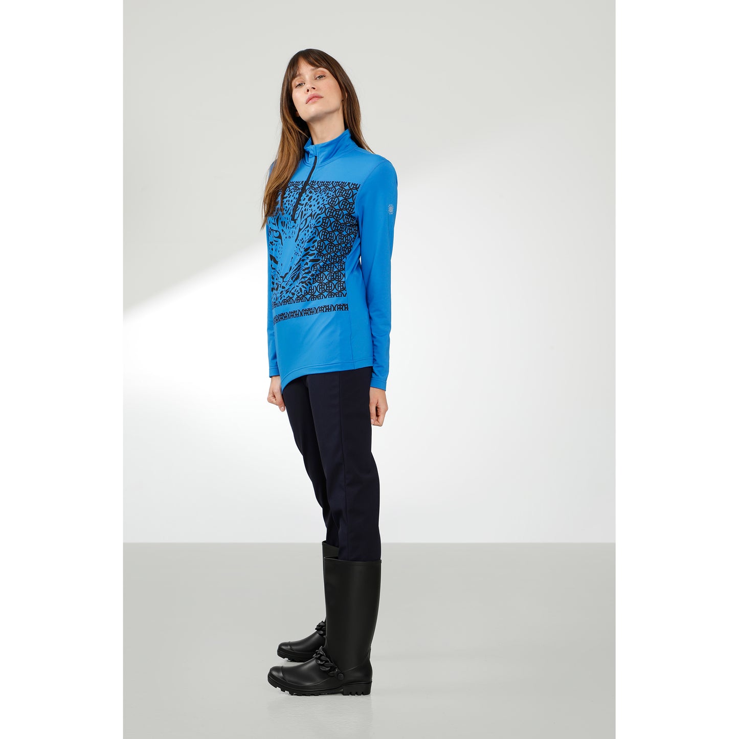 Poivre Blanc Women's Base/Mid Layer Leopard print in King Blue 1940