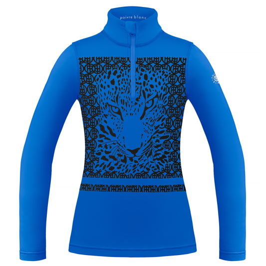 Poivre Blanc Women's Base/Mid Layer Leopard print in King Blue 1940