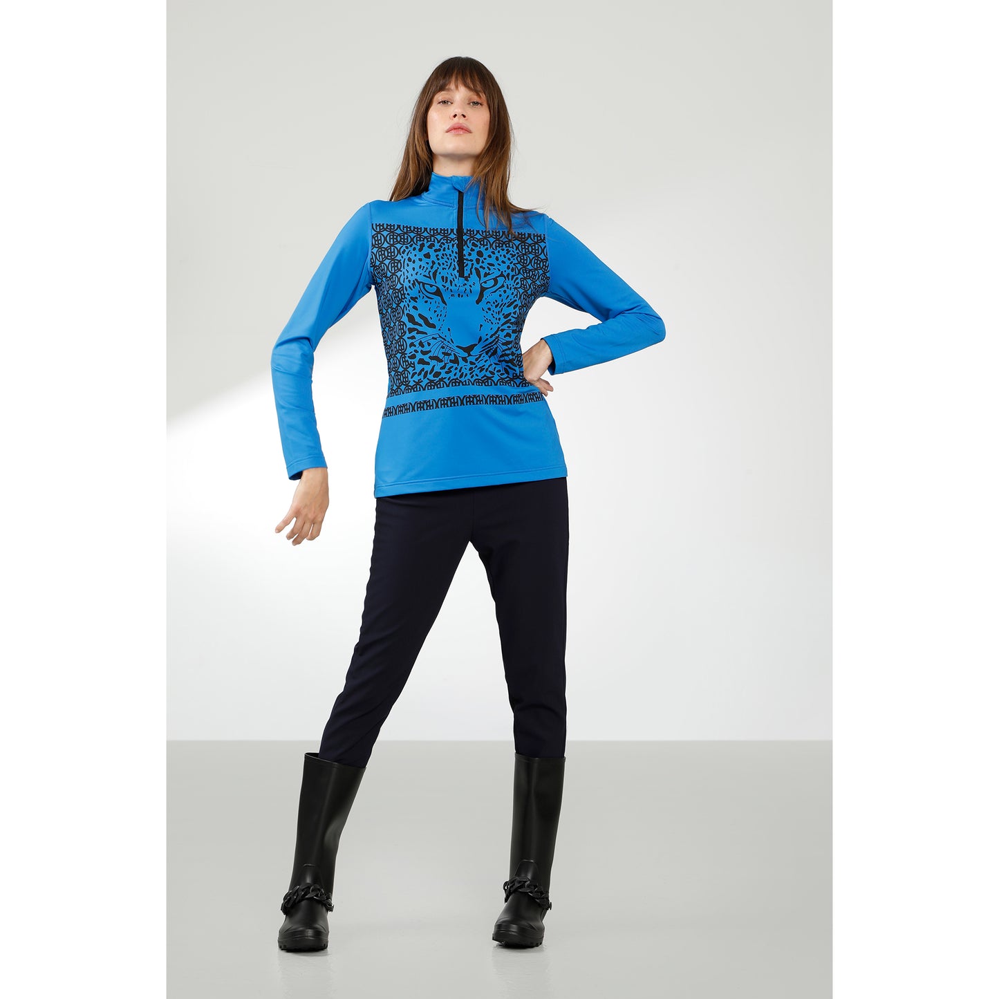 Poivre Blanc Women's Base/Mid Layer Leopard print in King Blue 1940